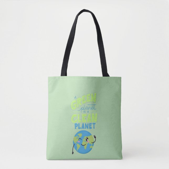 Bolso De Tela Powered by Green: Thrive with Nature" (Anverso)