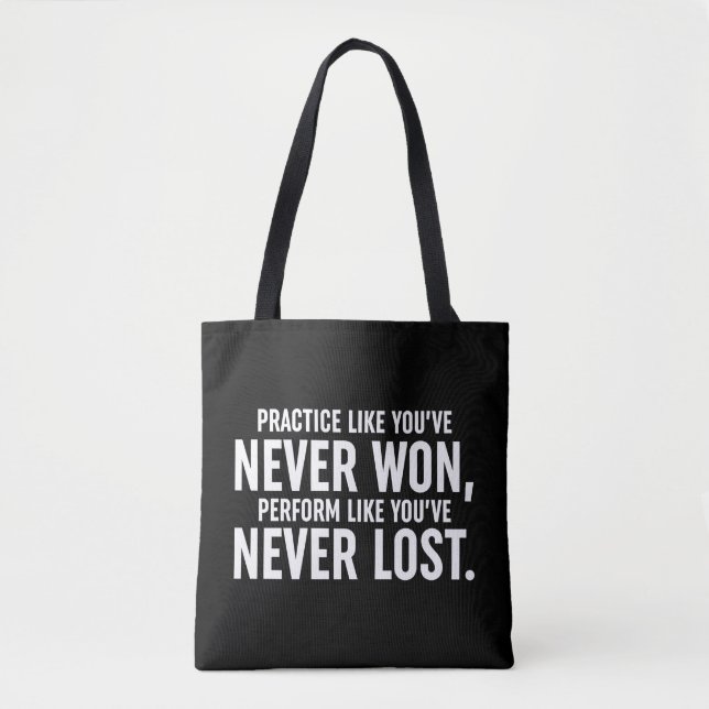 Bolso De Tela Practicar como nunca has ganado (Anverso)