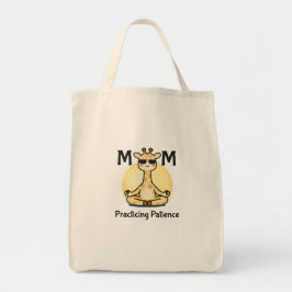 Bolso De Tela Practicing Patience | Funny Zen Giraffe Mom