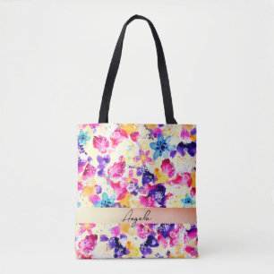 Bolso De Tela Pradera de flores silvestres shabby