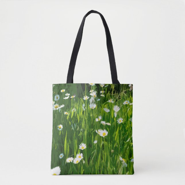 Bolso De Tela Prado de flores (Anverso)