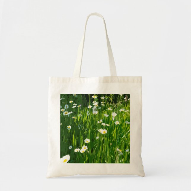 Bolso De Tela Prado de flores (Frente)