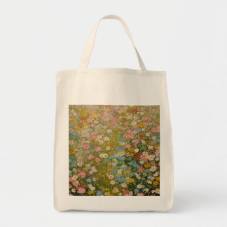 Bolso De Tela Prado de flores silvestres coloridas 2