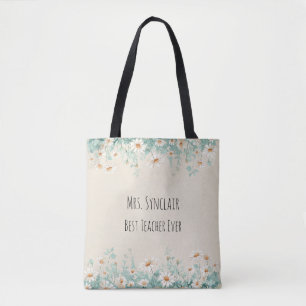 Bolso De Tela Prado de flores silvestres Mejor maestro de todos