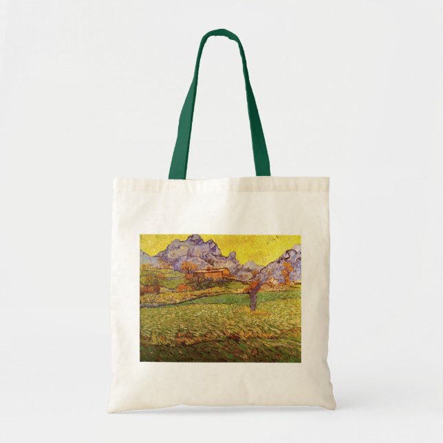 Bolso De Tela Prado en las montañas de Vincent van Gogh (Frente)