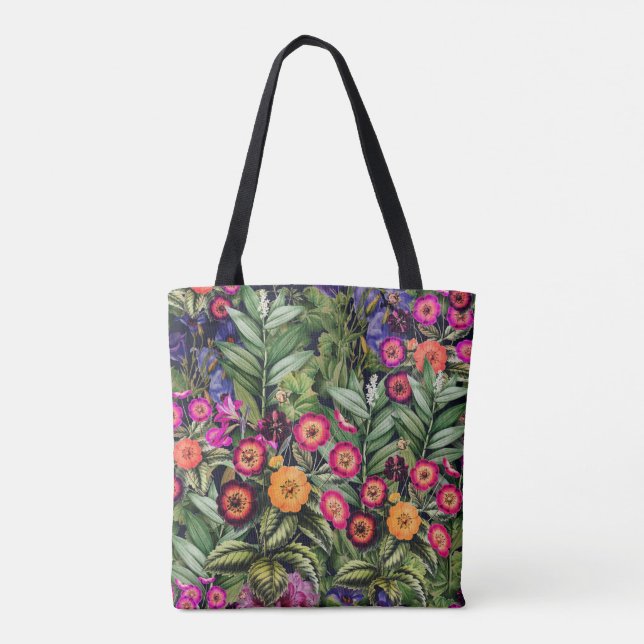 Bolso De Tela Prado Floral Rosa Isla (Reverso)
