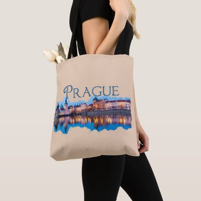 Bolso De Tela Praga: Línea aérea de la noche (Detalle)