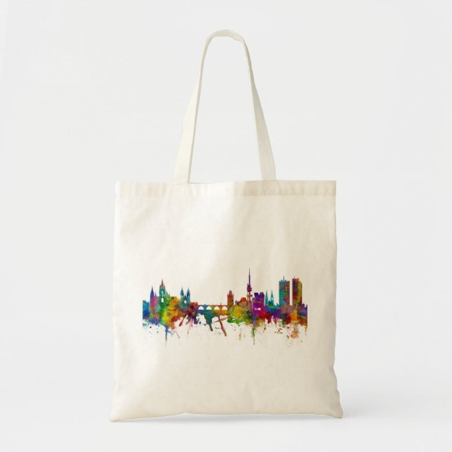 Bolso De Tela Praga (Praha) Skyline República Checa (Frente)
