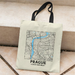 Bolso De Tela Prague, Czech Republic City Map Tote Bag