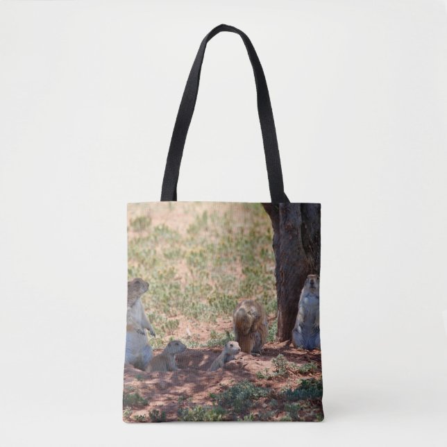 Bolso De Tela Prairie Dog Family (Anverso)
