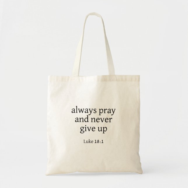 Bolso De Tela Pray siempre Tote Bag (Frente)