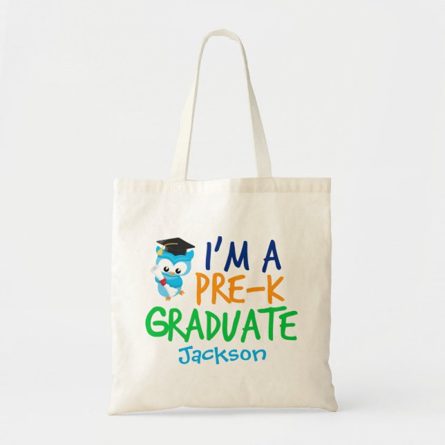 Bolso De Tela Pre-K Graduate Cute Custom Preschool Graduation (Frente)