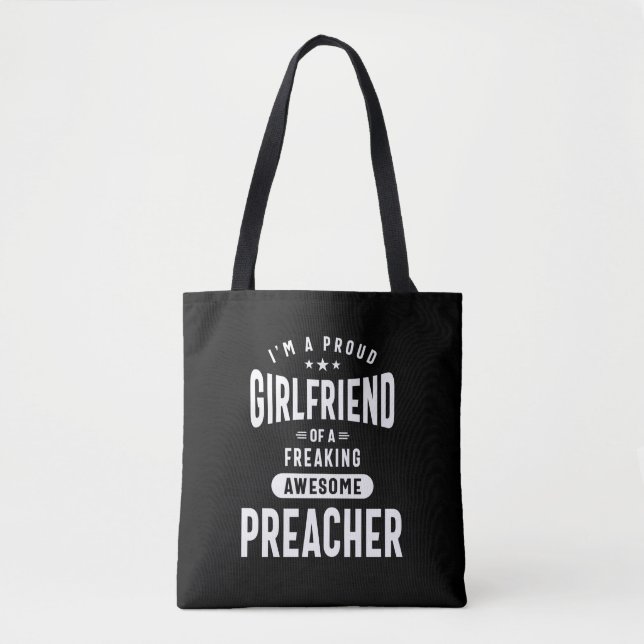 Bolso De Tela Preacher Job Title Tee Gift Hombres Mujeres (Anverso)