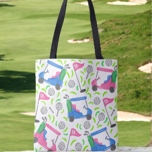 Bolso De Tela Preámbulo de golf verde azul rosa