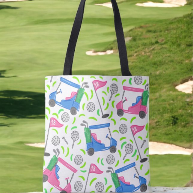 Bolso De Tela Preámbulo de golf verde azul rosa (Subido por el creador)