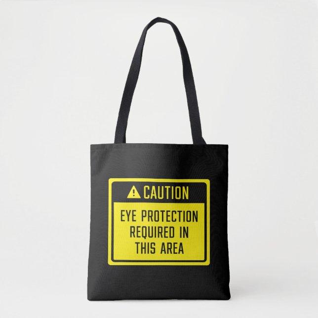 Bolso De Tela Precaución De La Protección Ocular Necesaria En Es (Anverso)