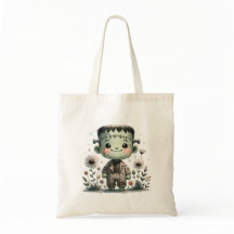 Precioso bebé Frankenstein con flores silvestres |