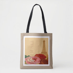 Bolso De Tela Precioso París y Torre Eiffel Vintage de Moda
