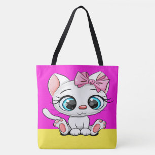 Bolso De Tela PRECIOSO Tote KITTEN - ¡Mira hacia atrás!