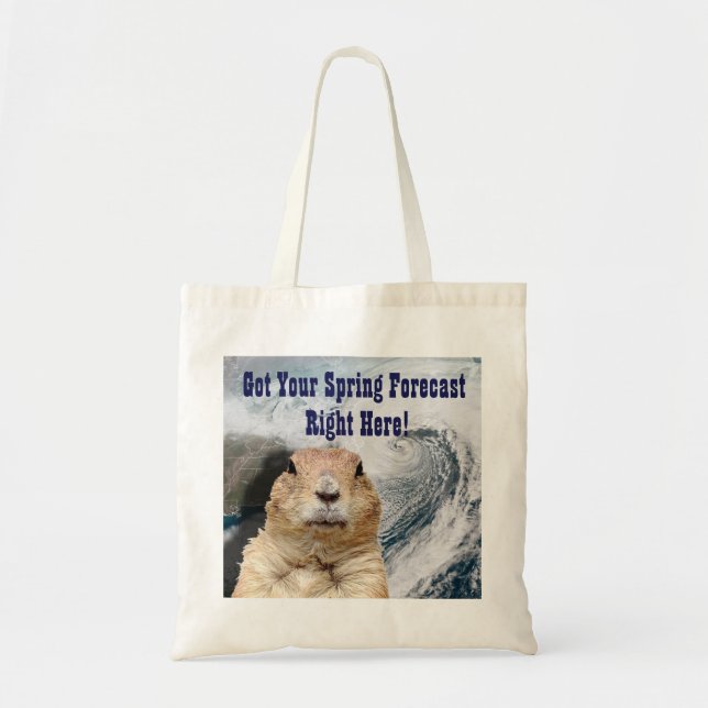 Bolso De Tela Predicción de primavera de Groundhog (Frente)