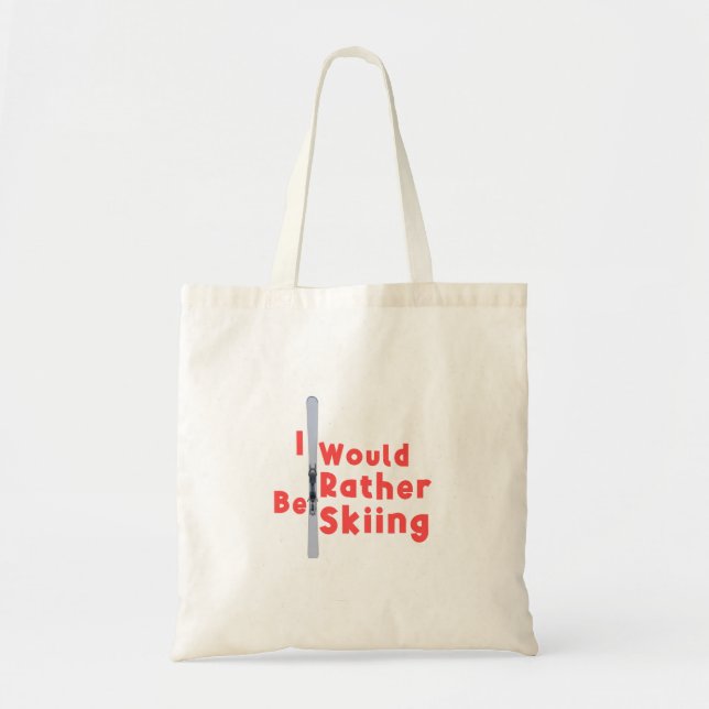 Bolso De Tela Preferiría Esquiar (Frente)