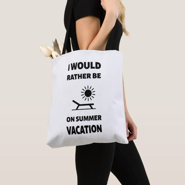 Bolso De Tela Preferiría Estar De Vacaciones De Verano (Detalle)