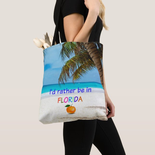 Bolso De Tela Preferiría estar en Florida, (Detalle)