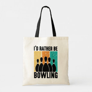 Bolso De Tela "Preferiría estar jugando bolos" Atardecer Retro