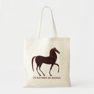Bolso De Tela "Prefiero andar en bicicleta": Caballo del antiguo