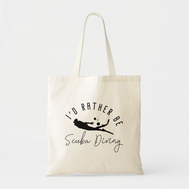 Bolso De Tela Prefiero bucear en Scuba (Frente)