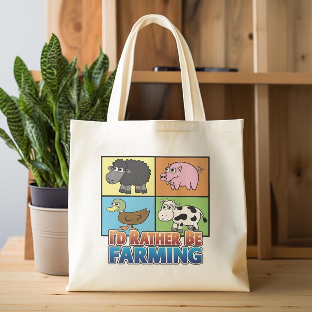 Bolso De Tela ¡Prefiero cultivar! (agricultor virtual) (Custom Tote Bag)
