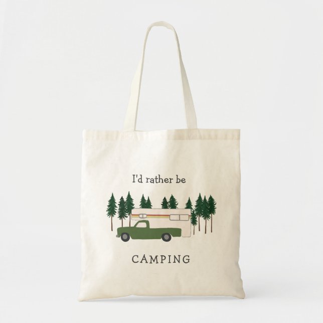 Bolso De Tela Prefiero estar acampando en la autovía RVing (Frente)