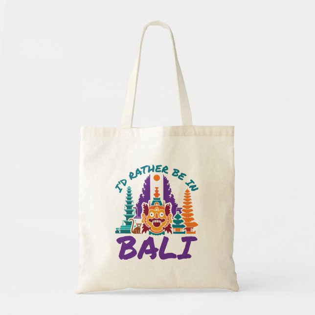 Bolso De Tela Prefiero estar en Bali Indonesia Viajes de vacacio (Frente)