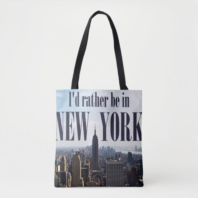Bolso De Tela "Prefiero estar en Nueva York" (Anverso)