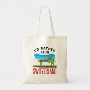 Bolso De Tela Prefiero estar en Suiza Alpes de Vacaciones Suiza