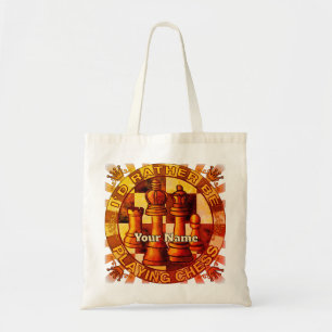 Bolso De Tela Prefiero Jugar Ajedrez