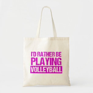 Bolso De Tela Prefiero jugar voleibol