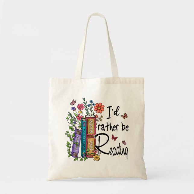 Bolso De Tela Prefiero Leer (Frente)