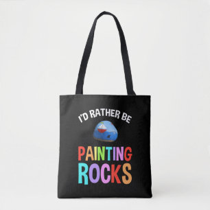 Bolso De Tela Prefiero Pintar Rocas