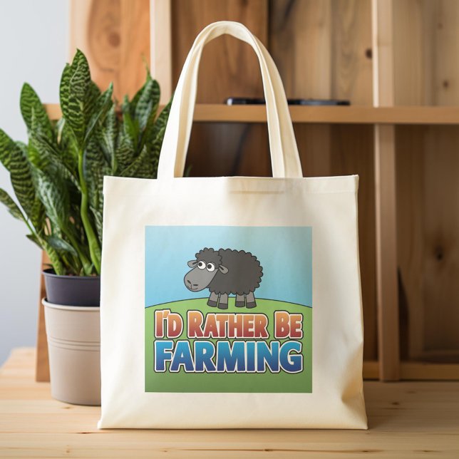 Bolso De Tela ¡Prefiero ser agricultor! (Agricultura virtual) (Custom Tote Bag)