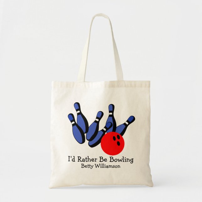 Bolso De Tela Prefiero ser boliche, personalizado (Frente)