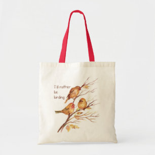 Bolso De Tela Prefiero ser pájaros, pájaros, gorriones