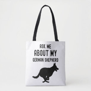 Bolso De Tela Pregúntame sobre mi pastor alemán
