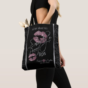 Bolso De Tela Pregúntame sobre mis labios de prueba de lodo - L