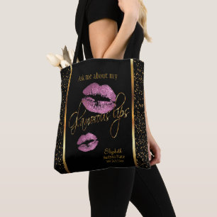Bolso De Tela Pregúntame sobre mis labios glamorosos -tan dise