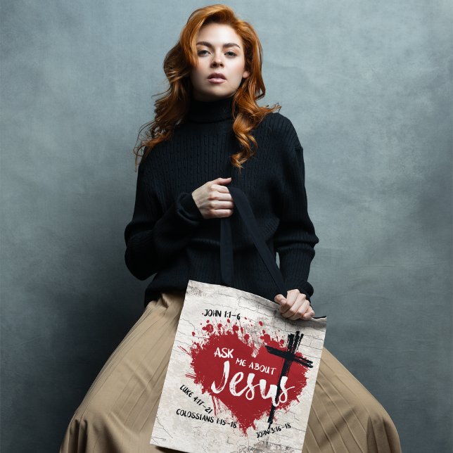 Bolso De Tela PREGUNTAR SOBRE JESÚS Graffiti de moda evangelismo (Subido por el creador)