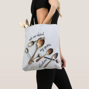 Bolso De Tela Preguntarme sobre mi colección de cucharas