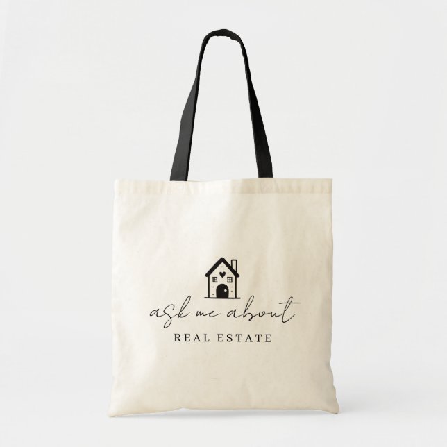 Bolso De Tela Preguntarme sobre promociones inmobiliarias (Frente)