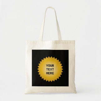 Bolso De Tela Premio de Sello de Oro con cualquier texto