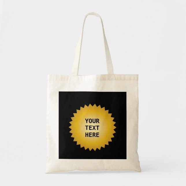Bolso De Tela Premio de Sello de Oro con cualquier texto (Frente)
